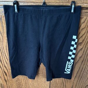 Vans Black Shorts with Checkered Design